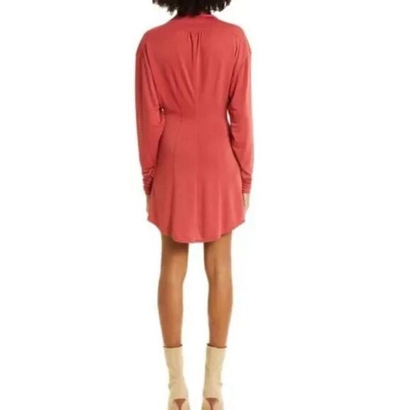 CINQ À SEPT- Women’s Arden Ruched Dress in Sumac NWT Size XS - Picture 2 of 11